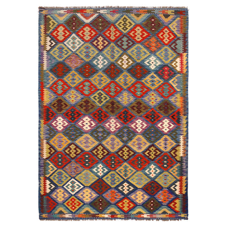 Handmade Multi Kilim Geometric 5x8 ft