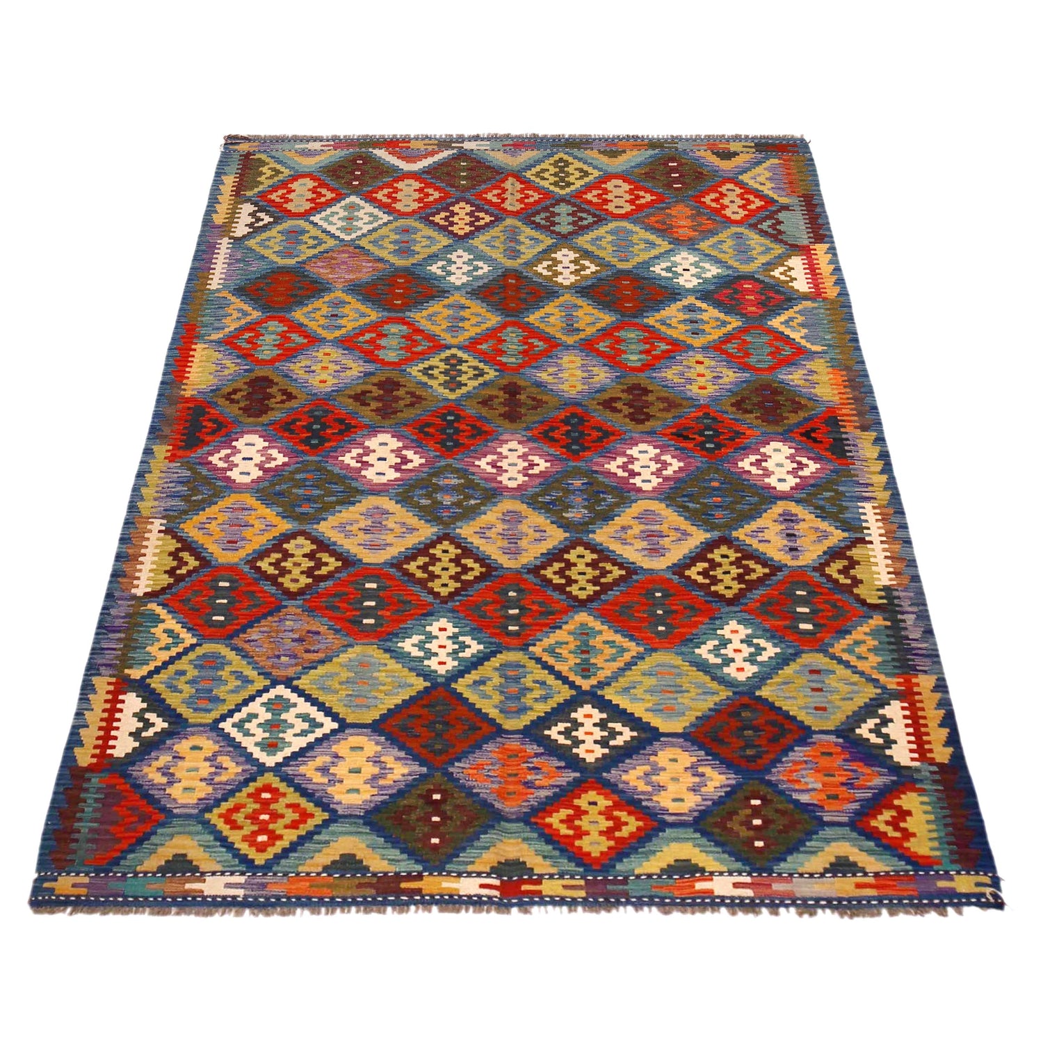 Handmade Multi Kilim Geometric 5x8 ft