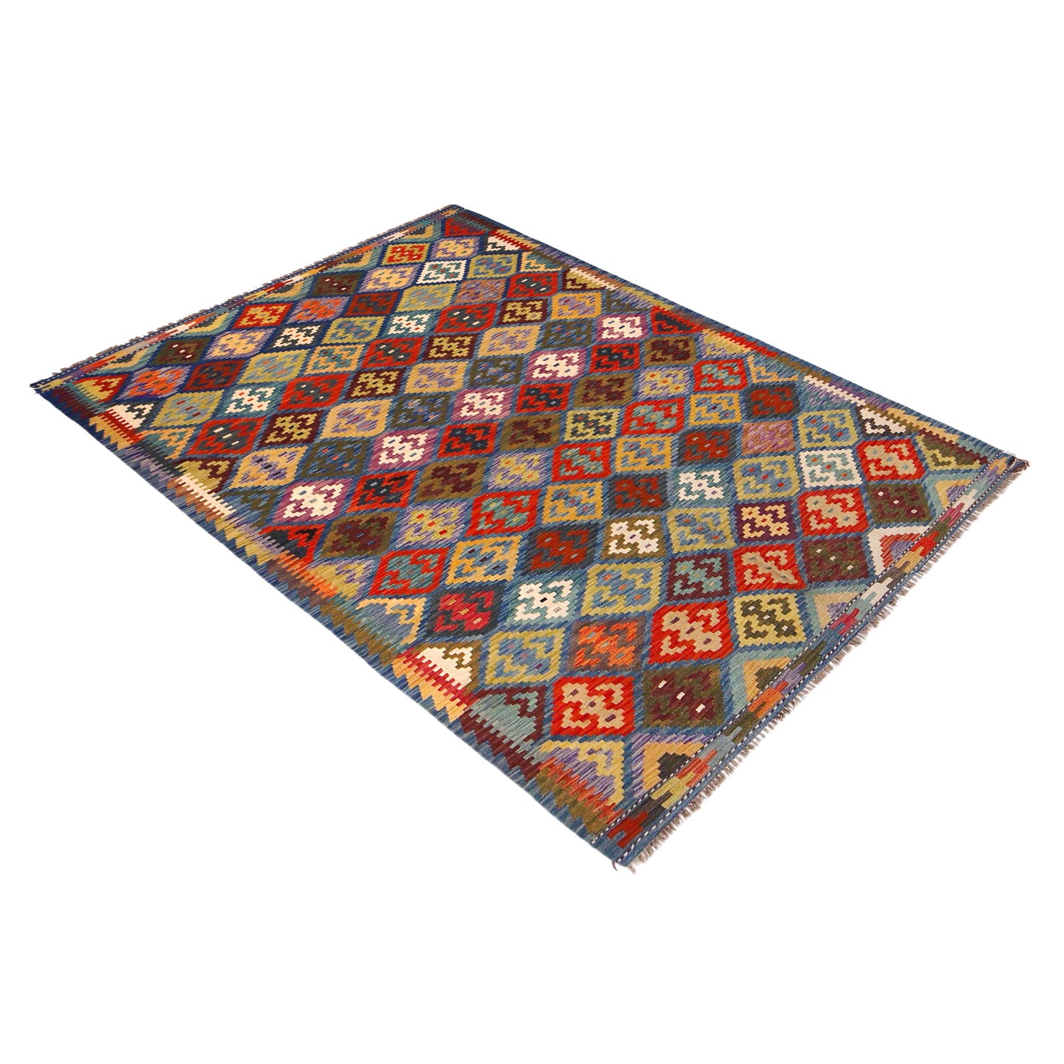 Handmade Multi Kilim Geometric 5x8 ft
