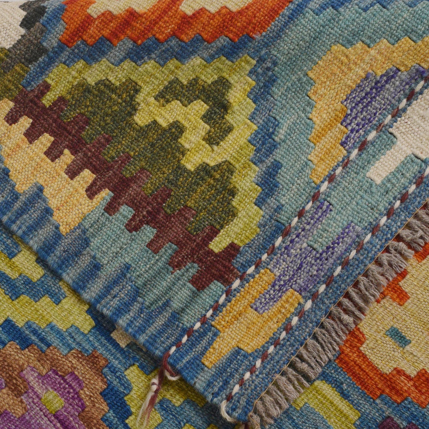Handmade Multi Kilim Geometric 5x8 ft