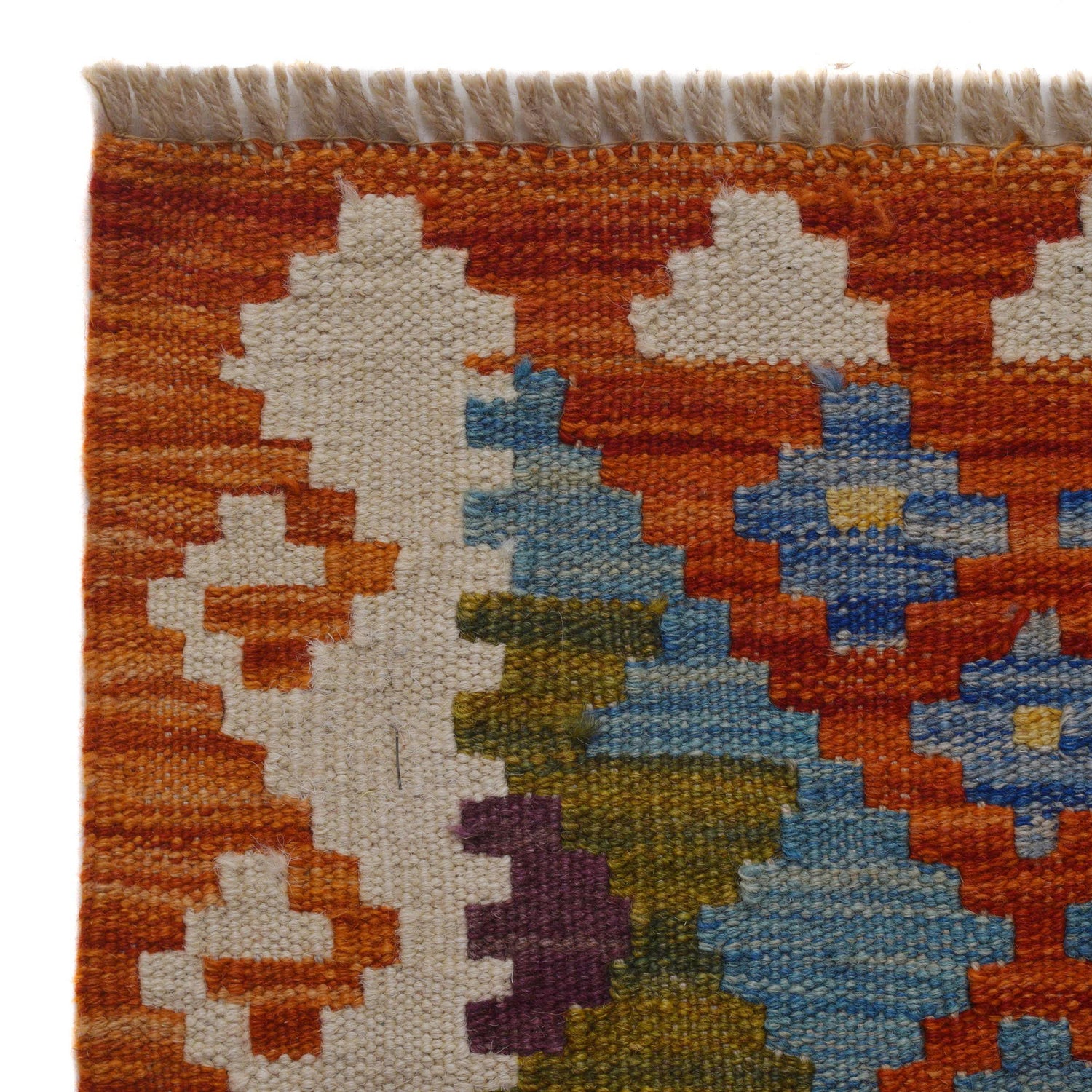 Handmade Multi Kilim Geometric 10' Runner