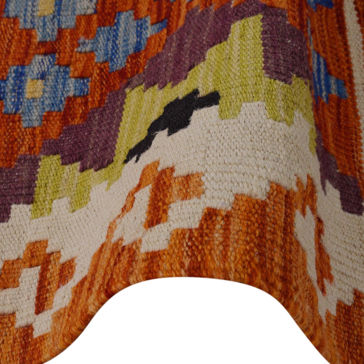 Handmade Multi Kilim Geometric 10' Runner
