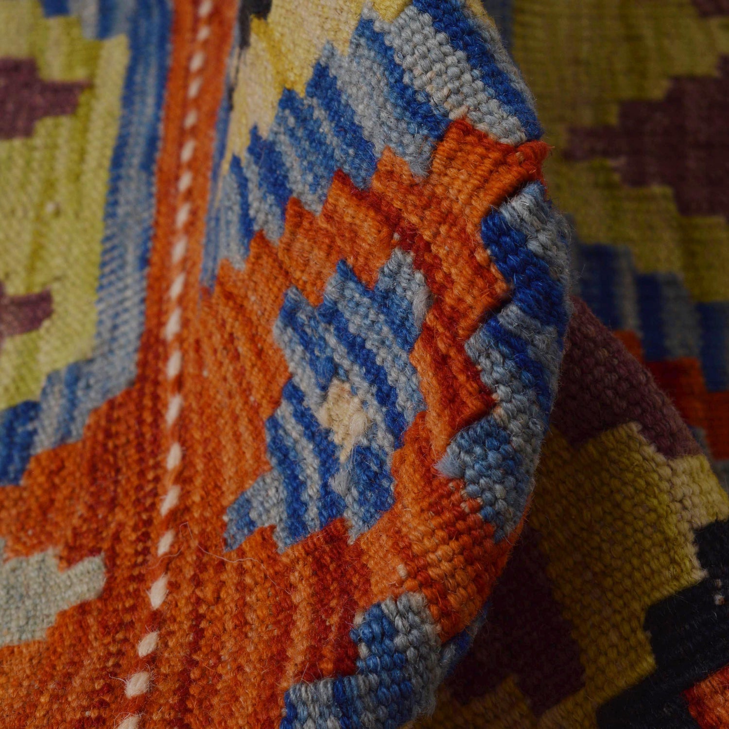 Handmade Multi Kilim Geometric 10' Runner