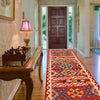 Handmade Multi Kilim Geometric 10' Runner