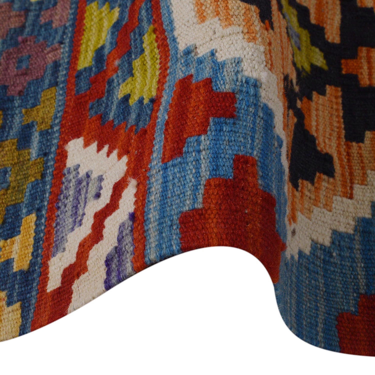 Handmade Multi Kilim Geometric 10' Runner