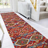 Handmade Multi Kilim Geometric 10' Runner