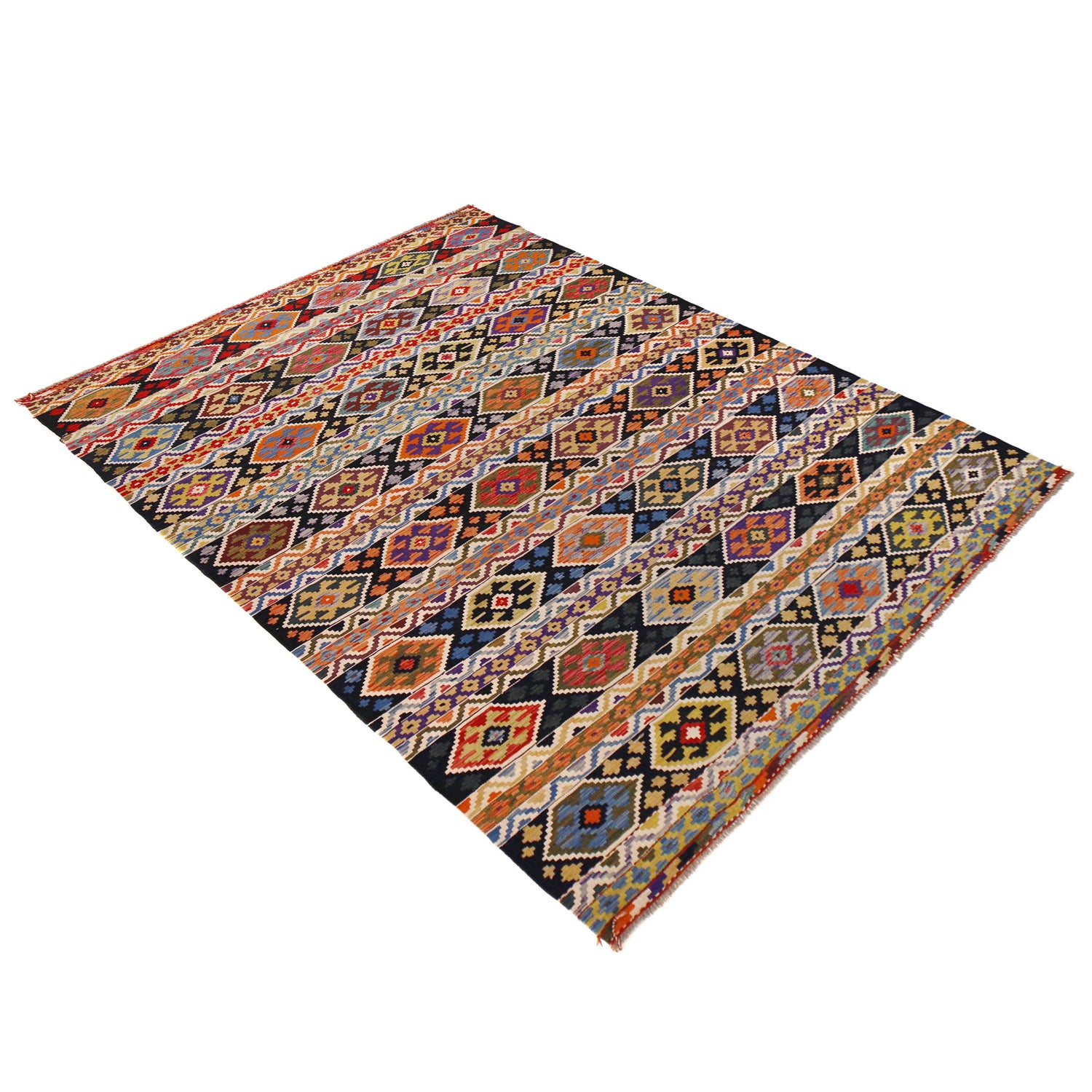 Handmade Multi Kilim Geometric 9x12 ft