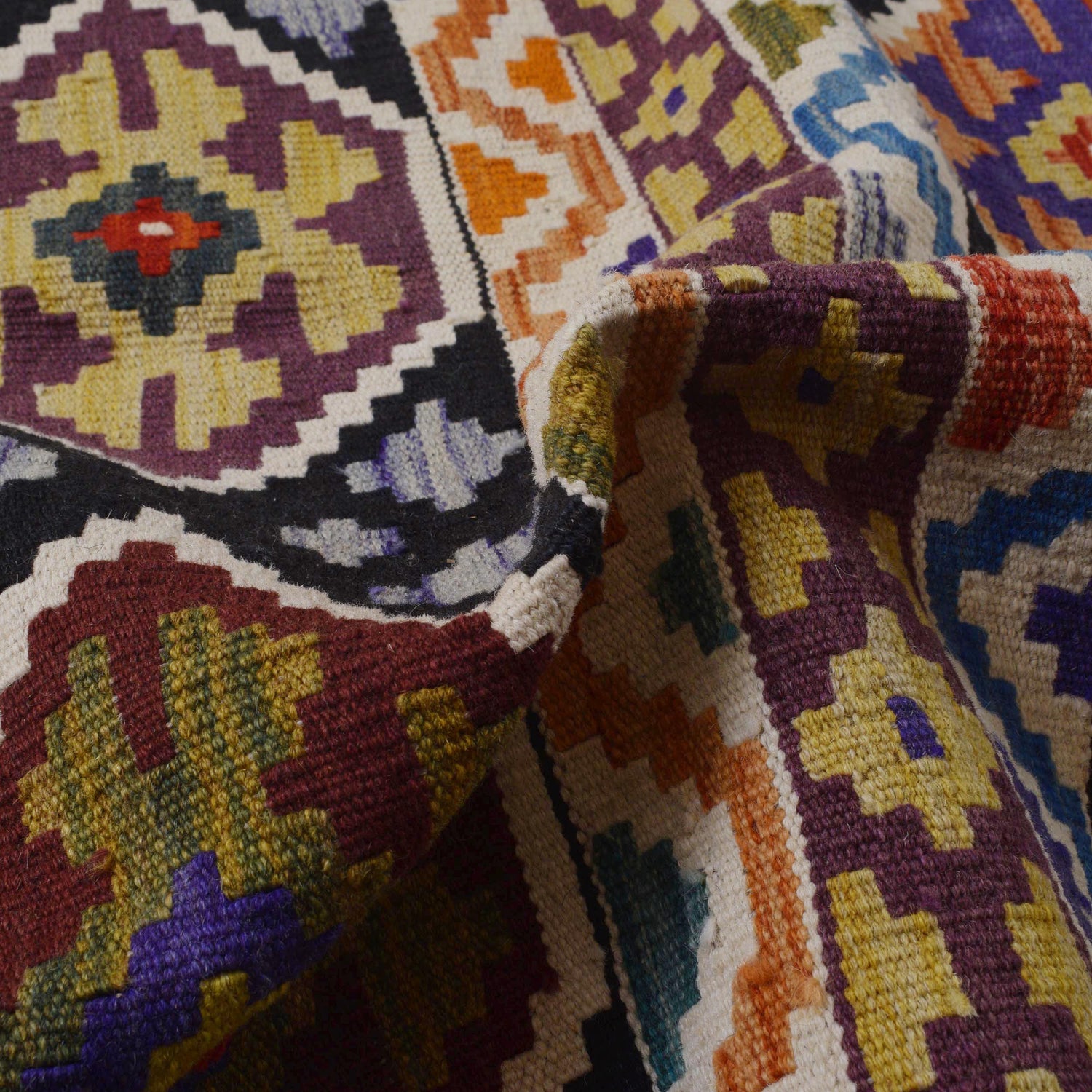 Handmade Multi Kilim Geometric 9x12 ft
