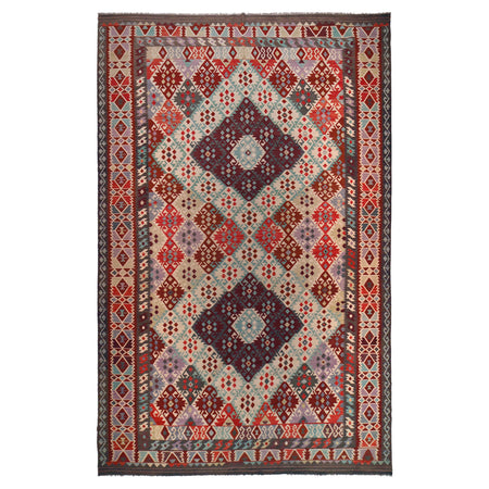 Handmade Multi Kilim Geometric 10x16 ft