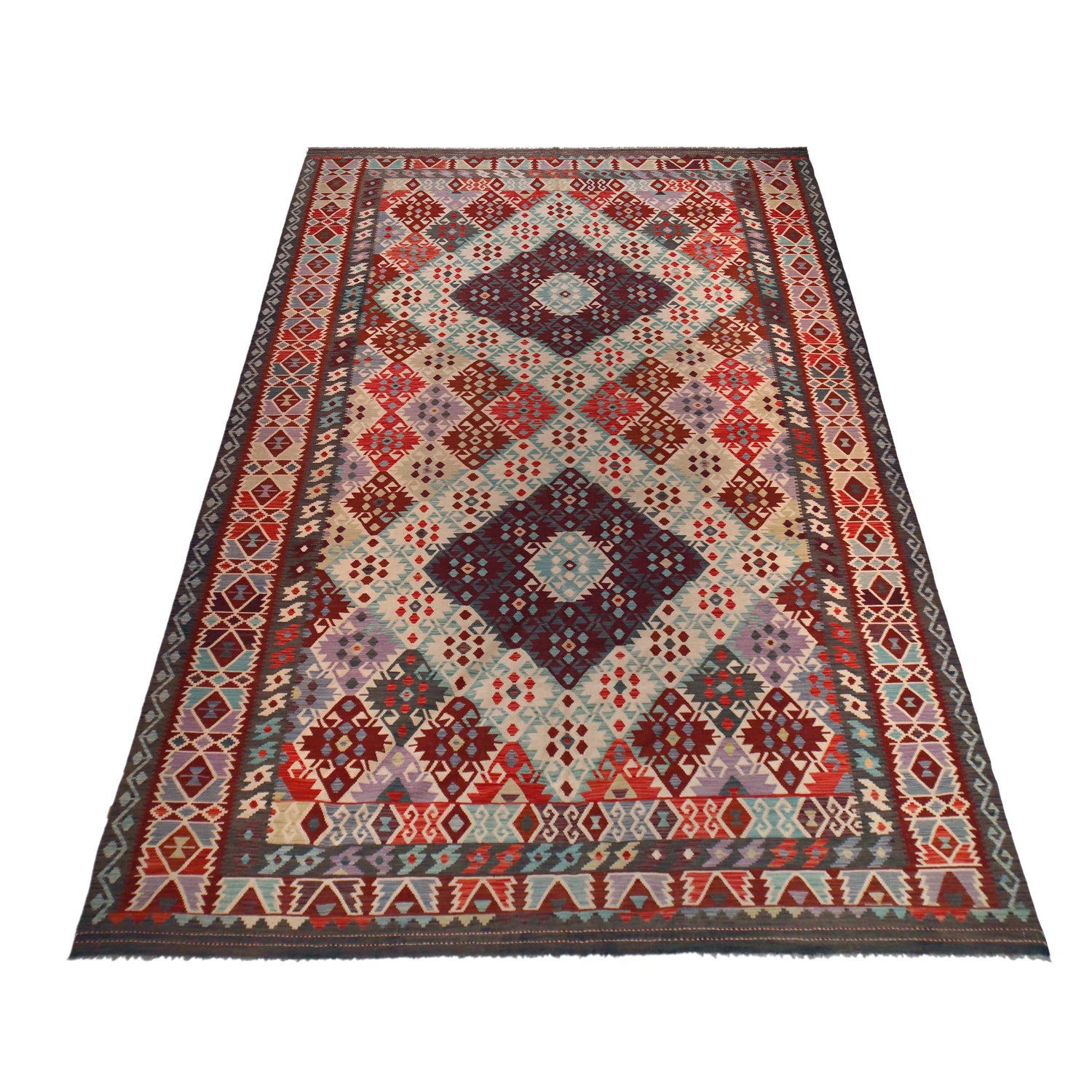 Handmade Multi Kilim Geometric 10x16 ft