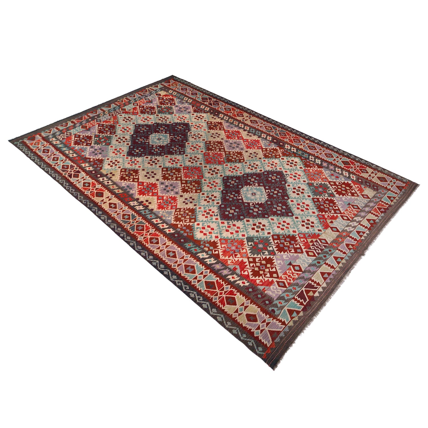 Handmade Multi Kilim Geometric 10x16 ft