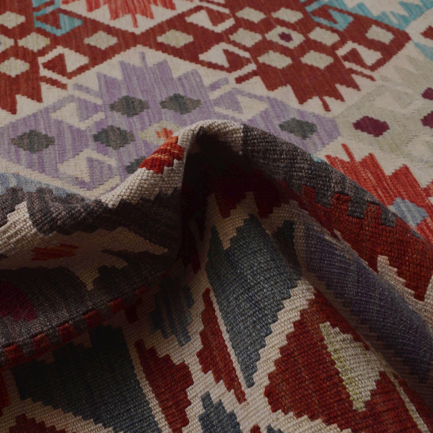 Handmade Multi Kilim Geometric 10x16 ft