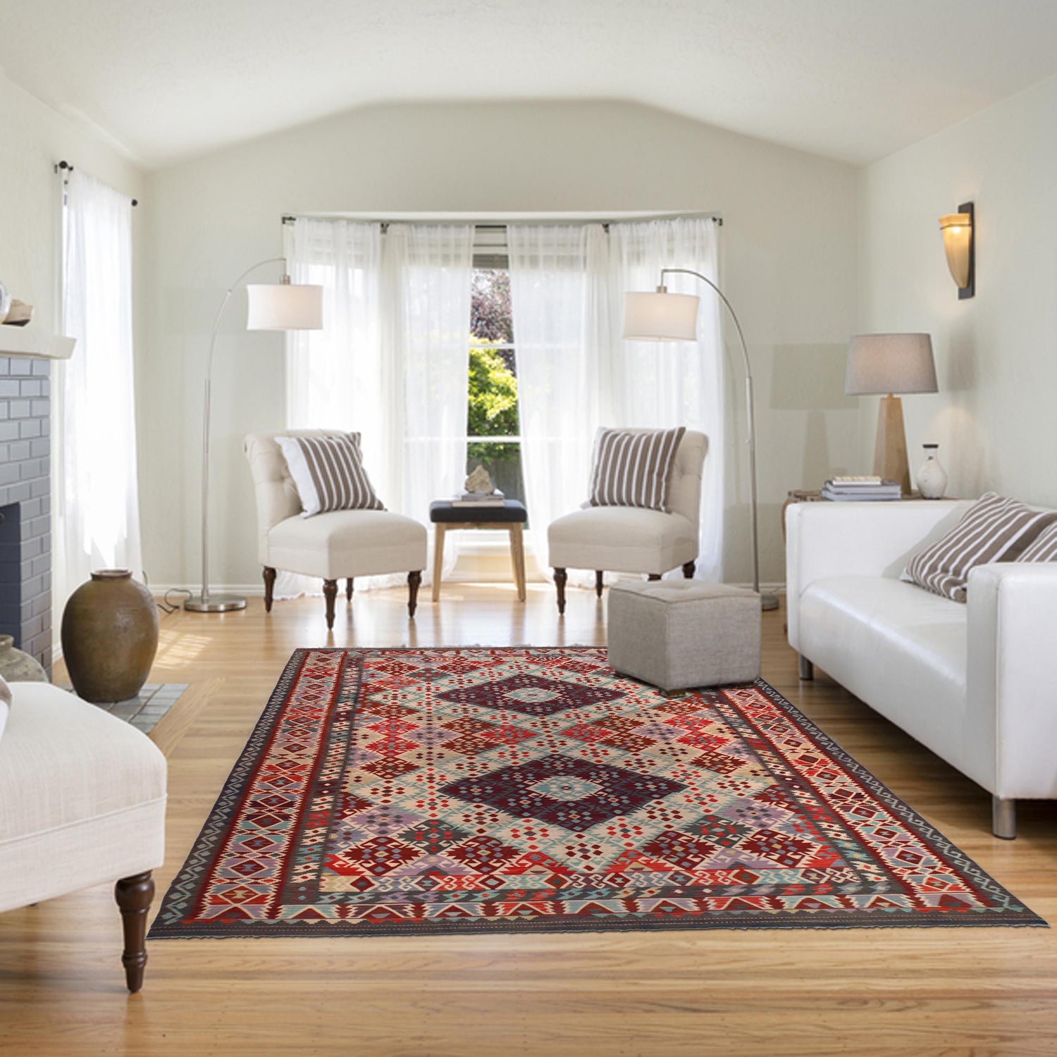 Handmade Multi Kilim Geometric 10x16 ft