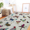Embroidery Kilim Area Rug Handmade Beige Animal 4x6 ft