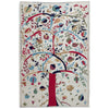 Embroidery Kilim Area Rug Handmade Beige Animal 4x6 ft
