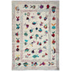 Embroidery Kilim Area Rug Handmade Beige Animal 7x10 ft