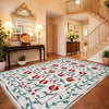 Embroidery Kilim Area Rug Handmade Beige Animal 5x8 ft