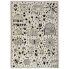 Embroidery Kilim Area Rug Handmade Beige Animal 4x6 ft
