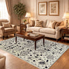 Embroidery Kilim Area Rug Handmade Beige Animal 4x6 ft