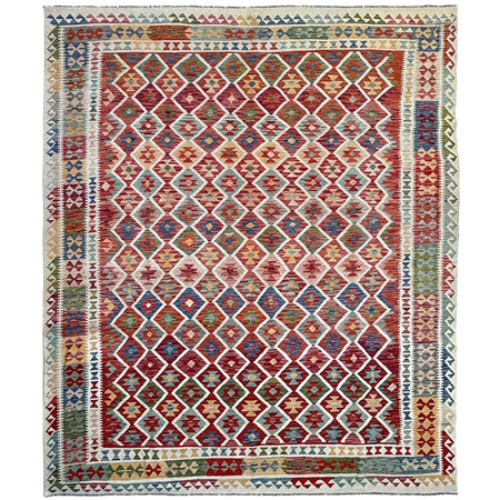 Handmade Multi Kilim Geometric 10x13 ft