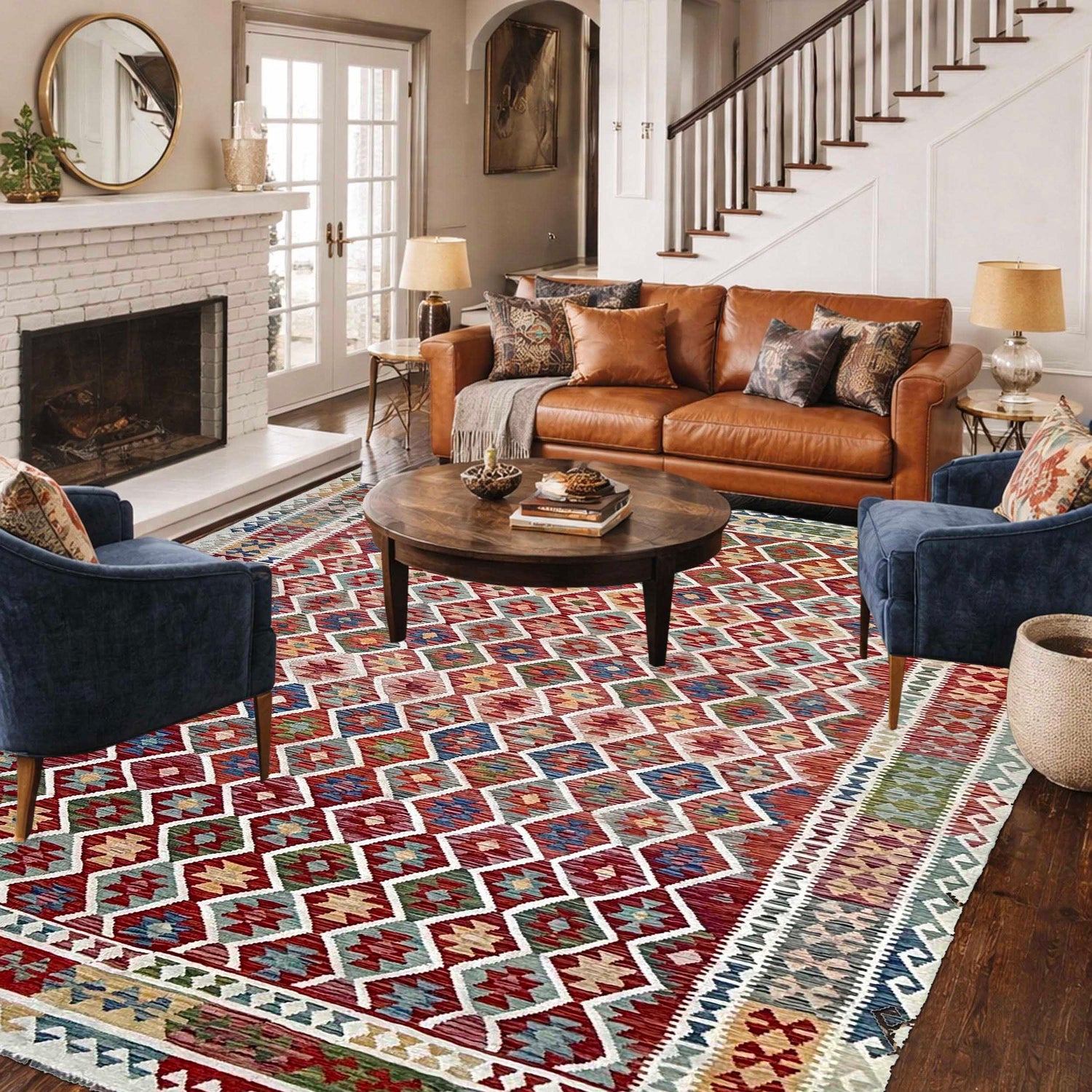 Handmade Multi Kilim Geometric 10x13 ft