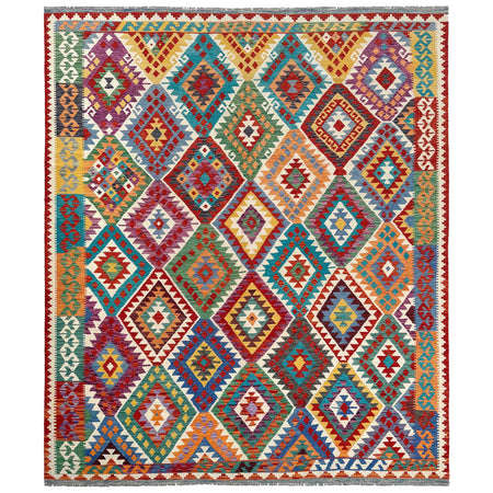Handmade Multi Kilim Geometric 8x10 ft