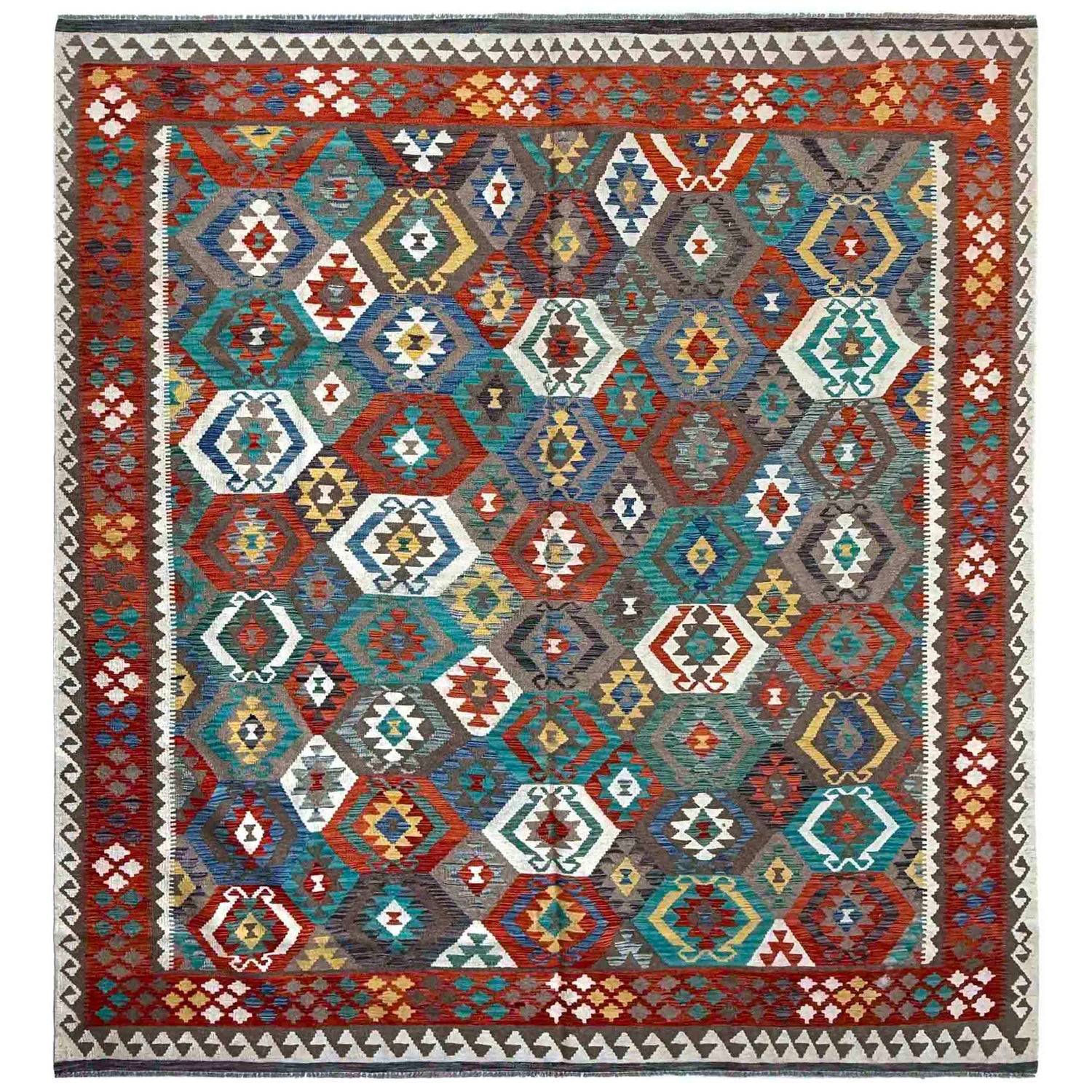 Handmade Multi Kilim Geometric 8x10 ft
