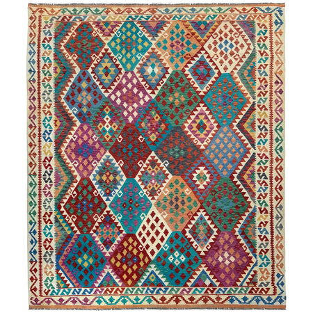 Handmade Multi Kilim Geometric 8x10 ft