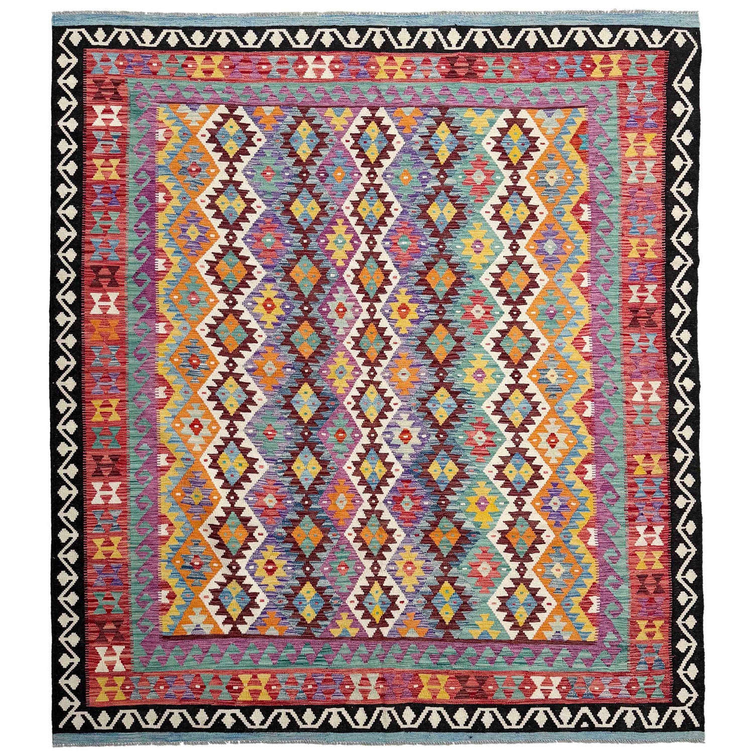 Handmade Multi Kilim Geometric 8x10 ft