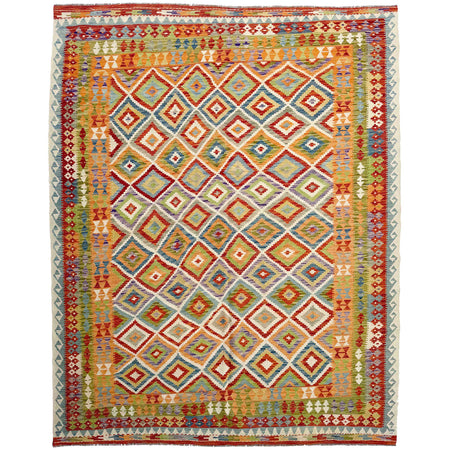 Handmade Multi Kilim Geometric 9x12 ft