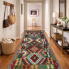 Handmade Multi Kilim Geometric 10' Runner