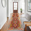 Handmade Multi Kilim Geometric 10' Runner