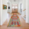 Handmade Multi Kilim Geometric 10' Runner
