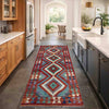 Handmade Multi Kilim Geometric 6' Runner