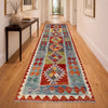 Handmade Multi Kilim Geometric 10' Runner