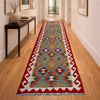 Handmade Multi Kilim Geometric 10' Runner