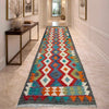 Handmade Multi Kilim Geometric 10' Runner