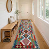 Handmade Multi Kilim Geometric 10' Runner