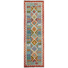 Handmade Multi Kilim Geometric 10' Runner