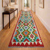 Handmade Multi Kilim Geometric 10' Runner