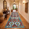 Handmade Multi Kilim Geometric 10' Runner