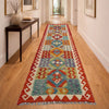 Handmade Multi Kilim Geometric 10' Runner