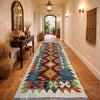 Handmade Multi Kilim Geometric 10' Runner