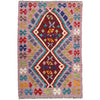 Handmade Multi Kilim Geometric 2x4 ft