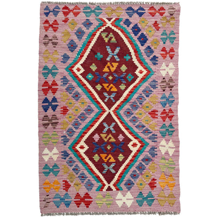 Handmade Multi Kilim Geometric 2x4 ft