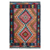 Handmade Multi Kilim Geometric 2x4 ft