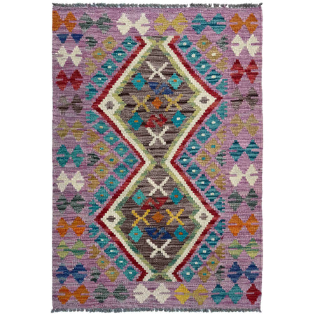 Handmade Multi Kilim Geometric 2x4 ft