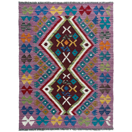 Handmade Multi Kilim Geometric 2x4 ft