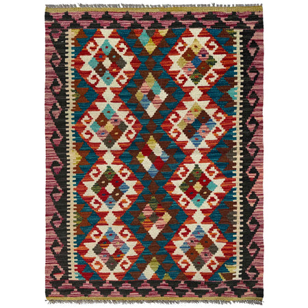 Handmade Multi Kilim Geometric 2x4 ft