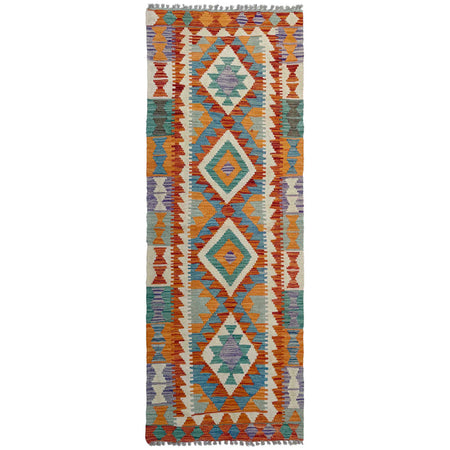 Handmade Multi Kilim Geometric 6' Runner